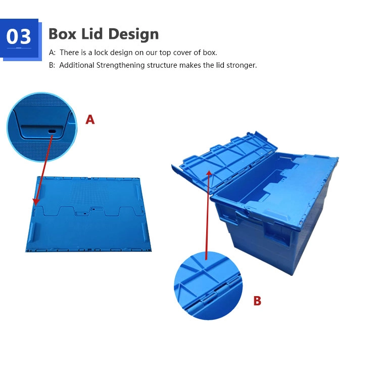 PP Material Stackable No Foldable Plastic Moving Box