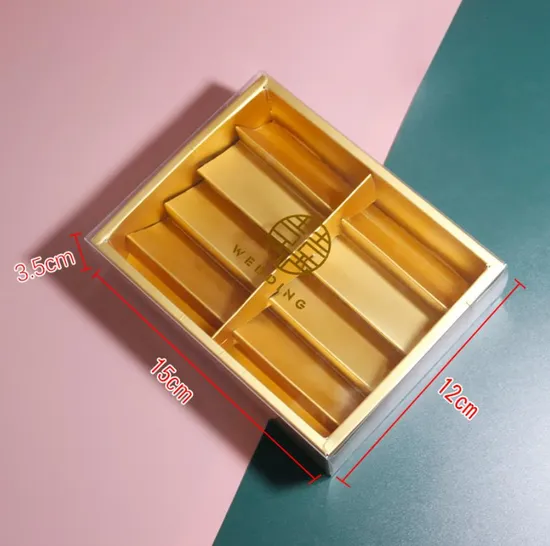 Embalagem personalizada caixa de papel papelão Macron bolo padaria nozes doces caixa de chocolate com janela transparente de PVC